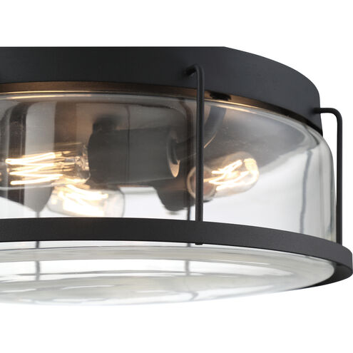 Ludlow 3 Light 13 inch Earth Black Semi-Flush Mount Ceiling Light