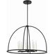 Abbott 8 Light 32 inch Black Chandelier Ceiling Light