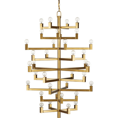 Andre 36 Light 38 inch Brass Chandelier Ceiling Light, Large