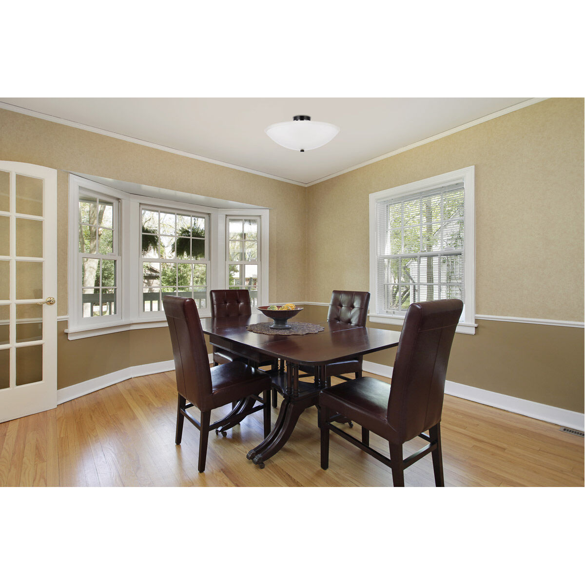 Jeanne 3 Light 19.7 inch Black Flush Mount Ceiling Light