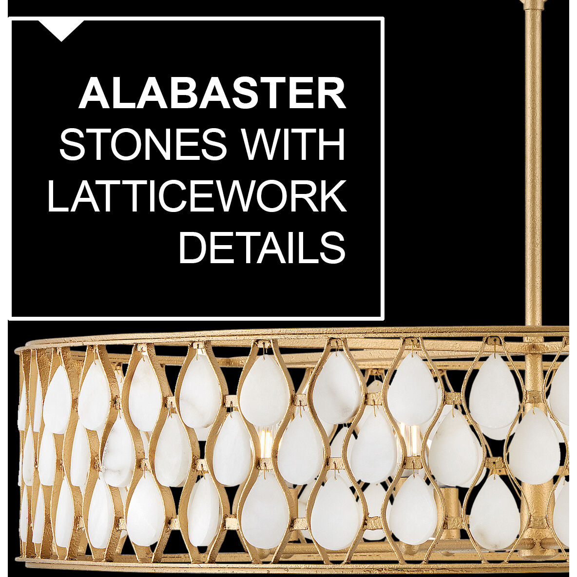 Estie 8 Light 38 inch Piastra Gold Interior Hanging Ceiling Light