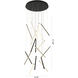 Canada LED 32 inch Satin Black Chandelier Ceiling Light