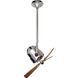 Matthews-Gerbar Bianca Direcional 16 inch Polished Chrome with Solid Mahogany Wood Blades Directional Ceiling Fan, Matthews-Gerbar
