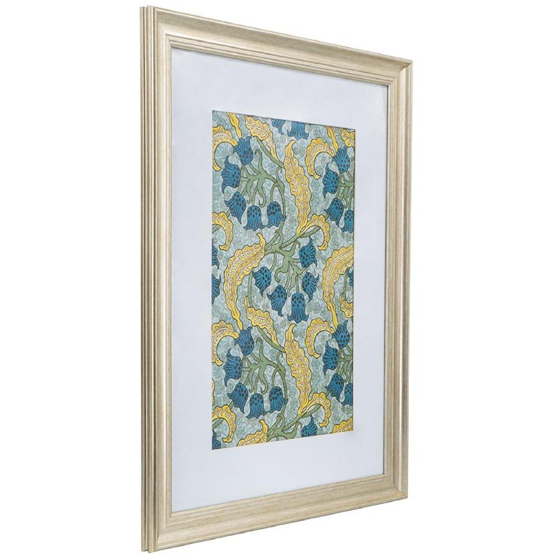 Smithsonian Gold and Green and Blue Wall Art, Floral