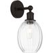 Edison Preston Armed Sconce Wall Light in Oil Rubbed Bronze, Clear