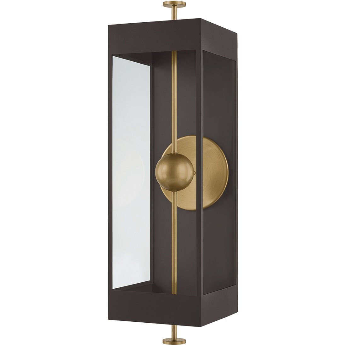 Garvey LED 34.25 inch Textured Bronze and Patina Brass Outdoor Wall Sconce
