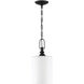 Neighborhood Dardyn 1 Light 7.5 inch Espresso Mini Pendant Ceiling Light in White Frosted Glass