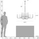 Lisse 20 Light 43.3 inch Sterling Chandelier Ceiling Light, 20 Arm