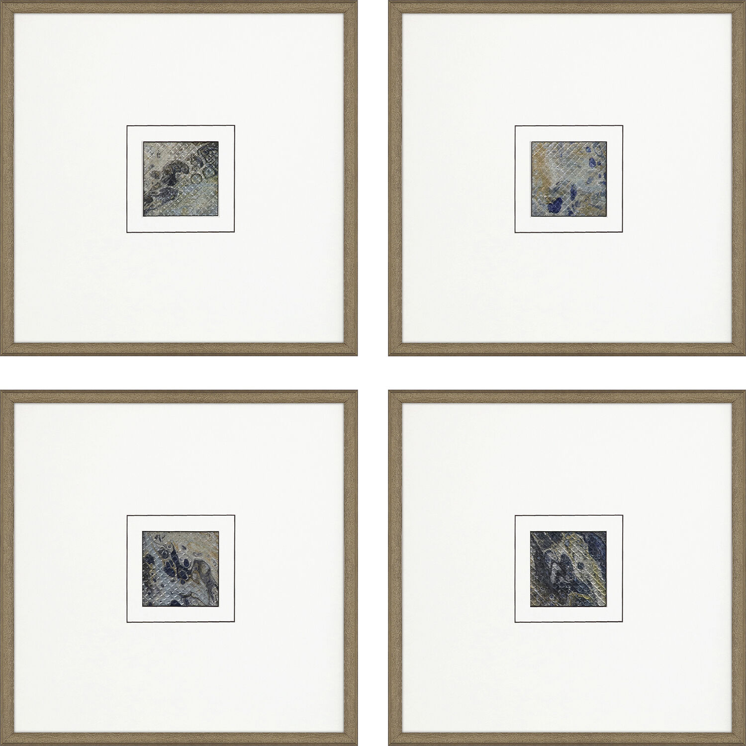 Metamorphosis Blue and Metallic and Yellow Framed Art, The Studio