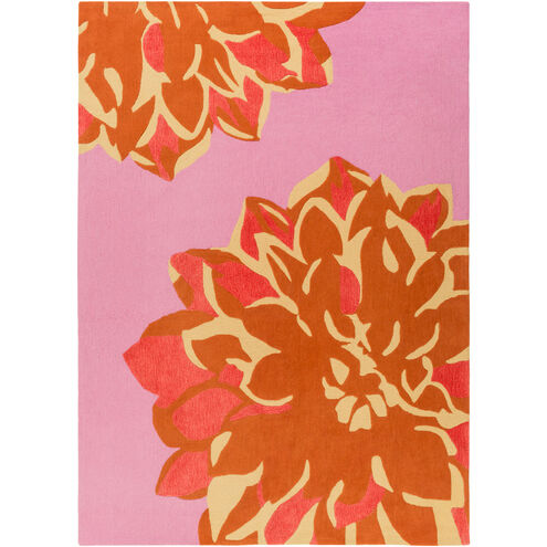 Budding 132 X 96 inch Bright Purple, Burnt Orange, Bright Pink, Butter Rug