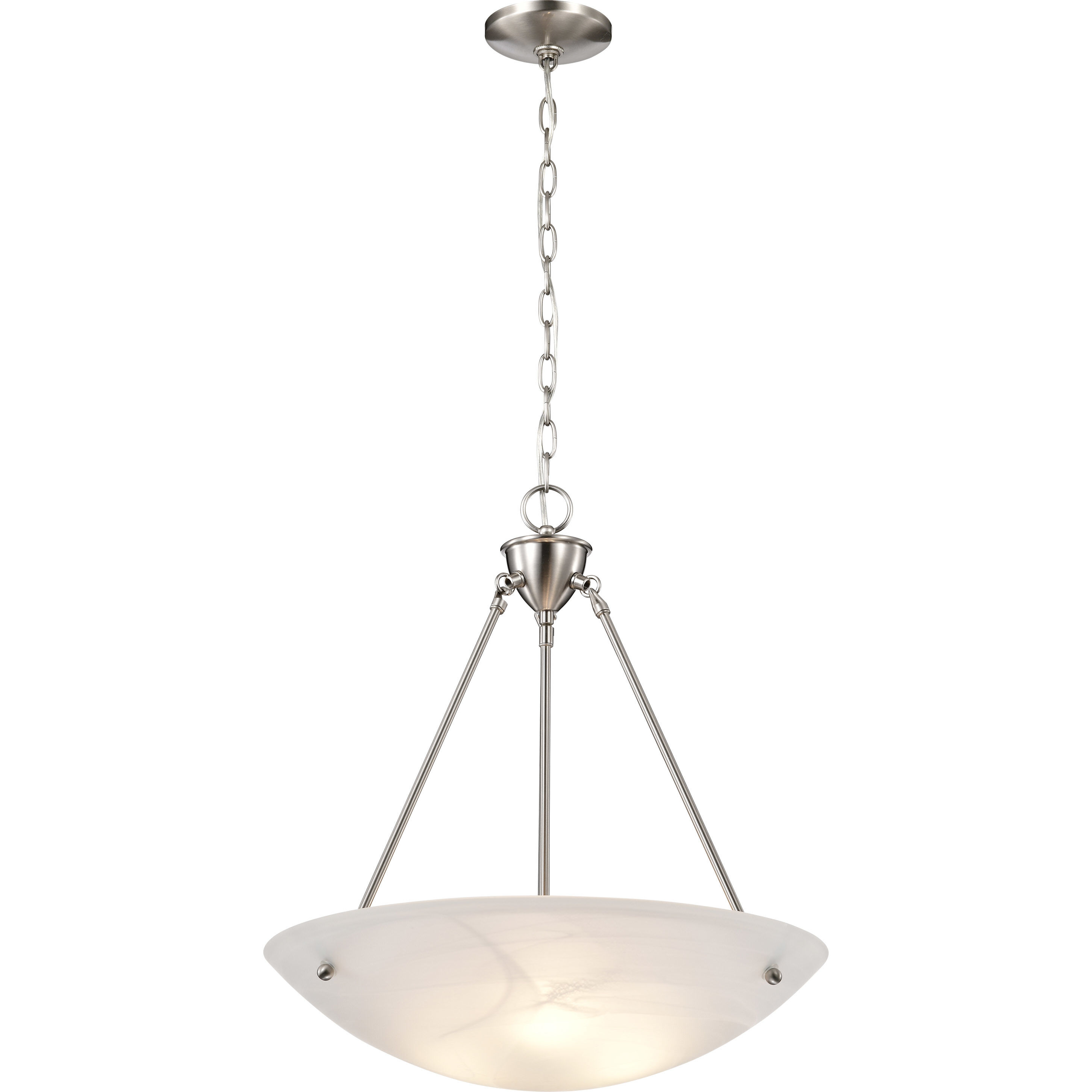 Brentwood 3 Light 23 inch Brushed Nickel Pendant Ceiling Light