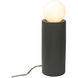 Portable 16.5 inch 60 watt Pewter Green Table Lamp Portable Light