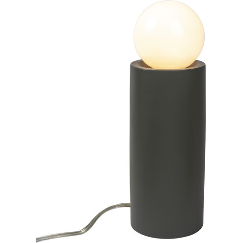 Portable 16.5 inch 60 watt Pewter Green Table Lamp Portable Light
