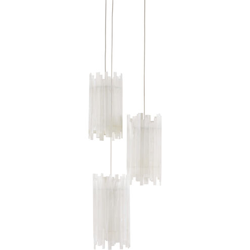Escenia 3 Light 8 inch Natural/Painted Silver Multi-Drop Pendant Ceiling Light