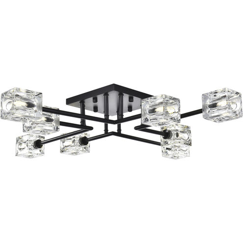 Lyra 8 Light 32 inch Black Flush Mount Ceiling Light