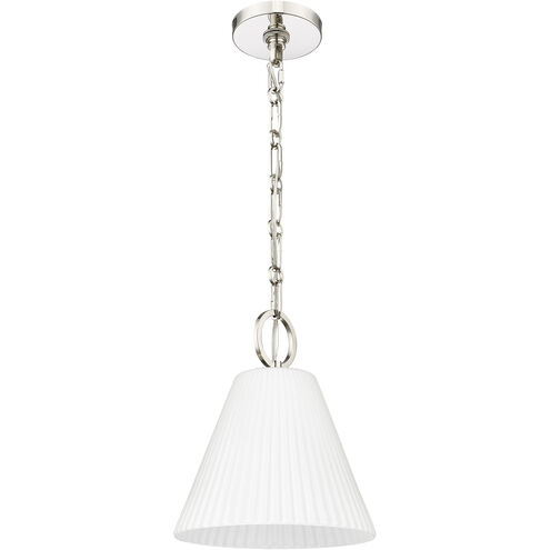 Alaric 1 Light 10 inch Polished Nickel Pendant Ceiling Light