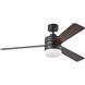 Era 52 LED 52 inch Midnight Black with Midnight Black/American Walnut reversible blades Indoor/Outdoor Ceiling Fan