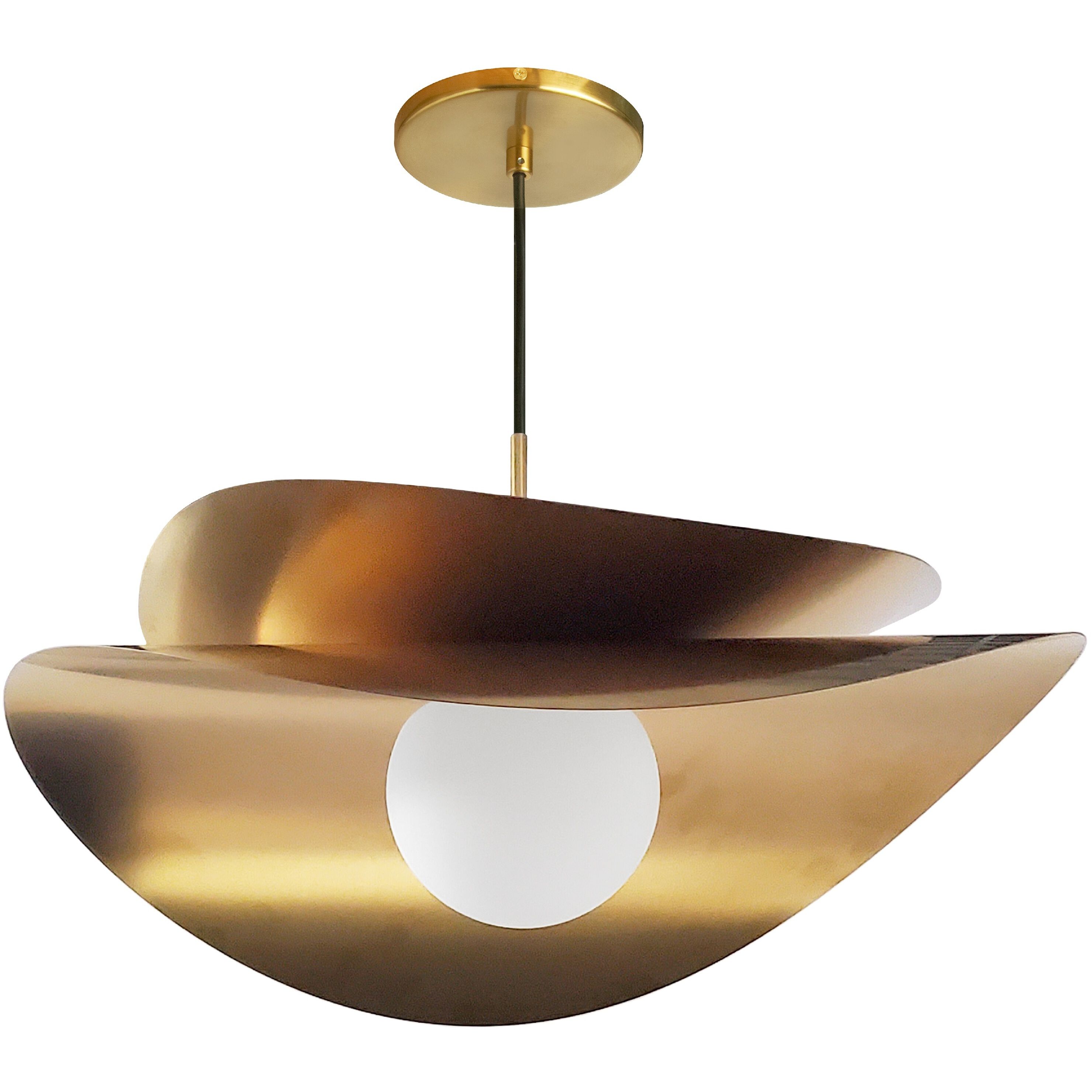Paven LED 20 inch Aged Brass Pendant Ceiling Light