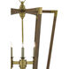 Bastian 3 Light 23.5 inch Chestnut and Brass Chandelier Ceiling Light, Medium