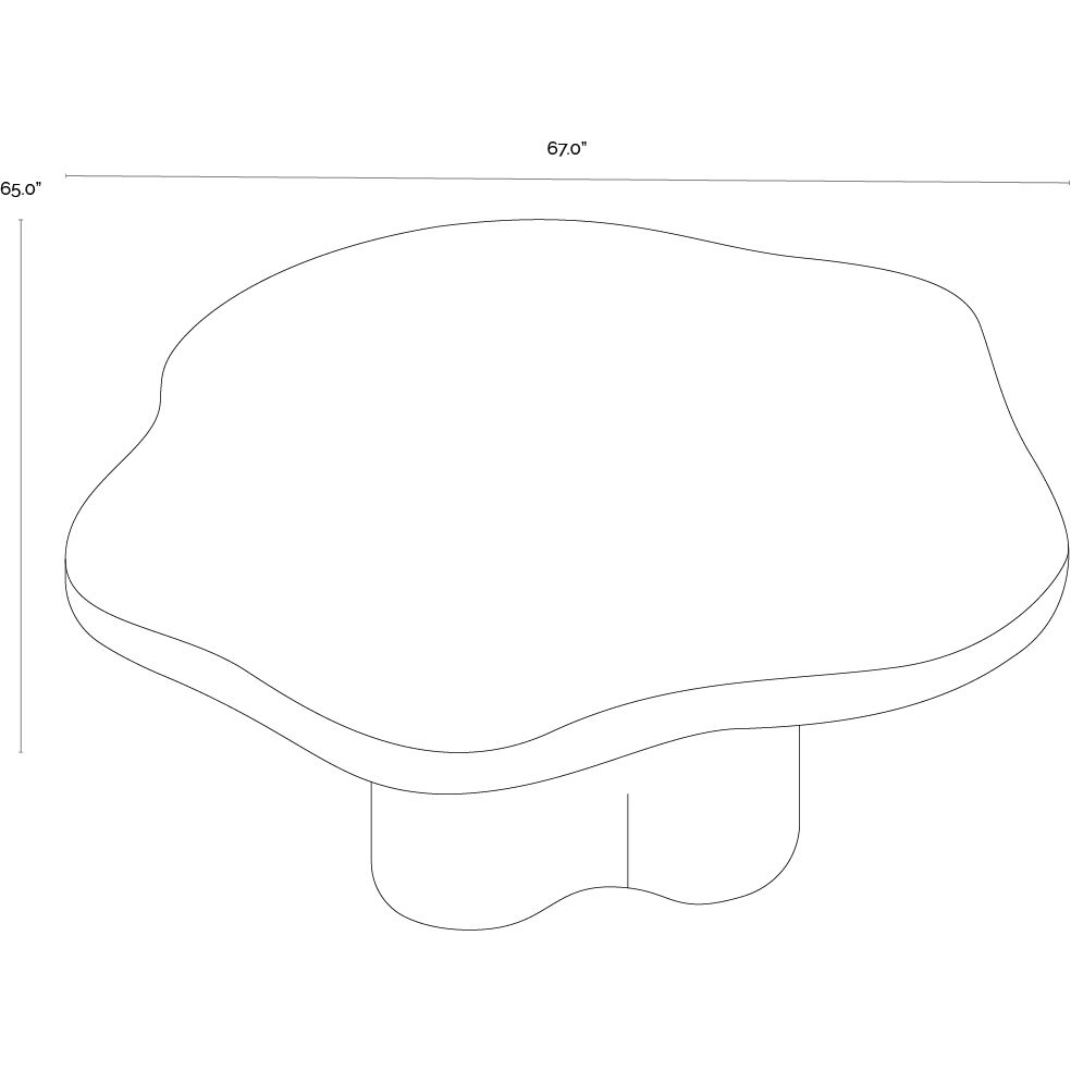 Bellona 67 X 65 inch Charcoal Black Dining Table