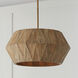 Nadeau 4 Light 22 inch Light Wood and Patinaed Brass Pendant Ceiling Light