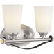 Nealy 2 Light 13.5 inch Brushed Nickel Bath Vanity Wall Light