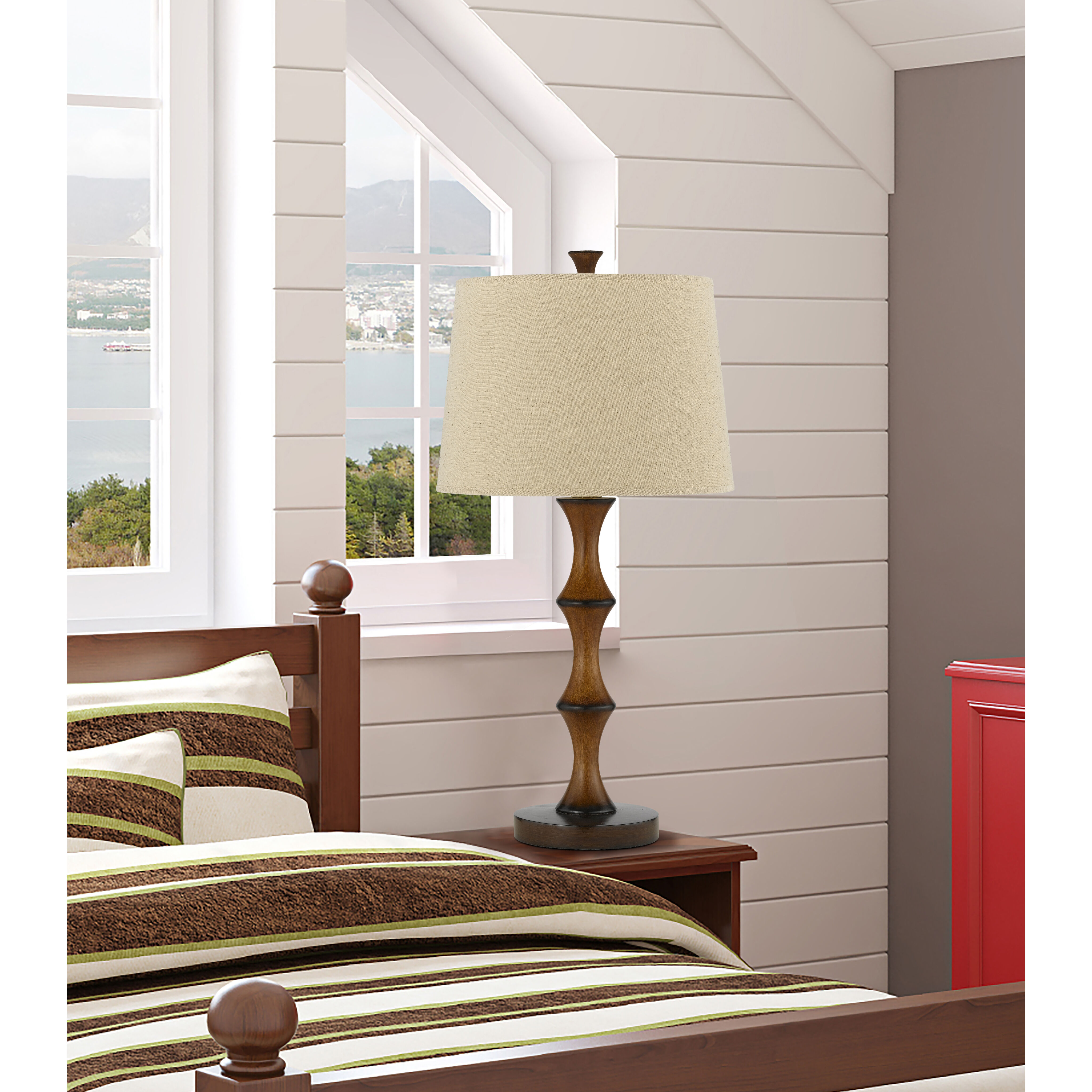 Bamboo 28 inch 150 watt Bamboo Table Lamp Portable Light