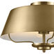 Luella 3 Light 16 inch Brushed Natural Brass Pendant Ceiling Light