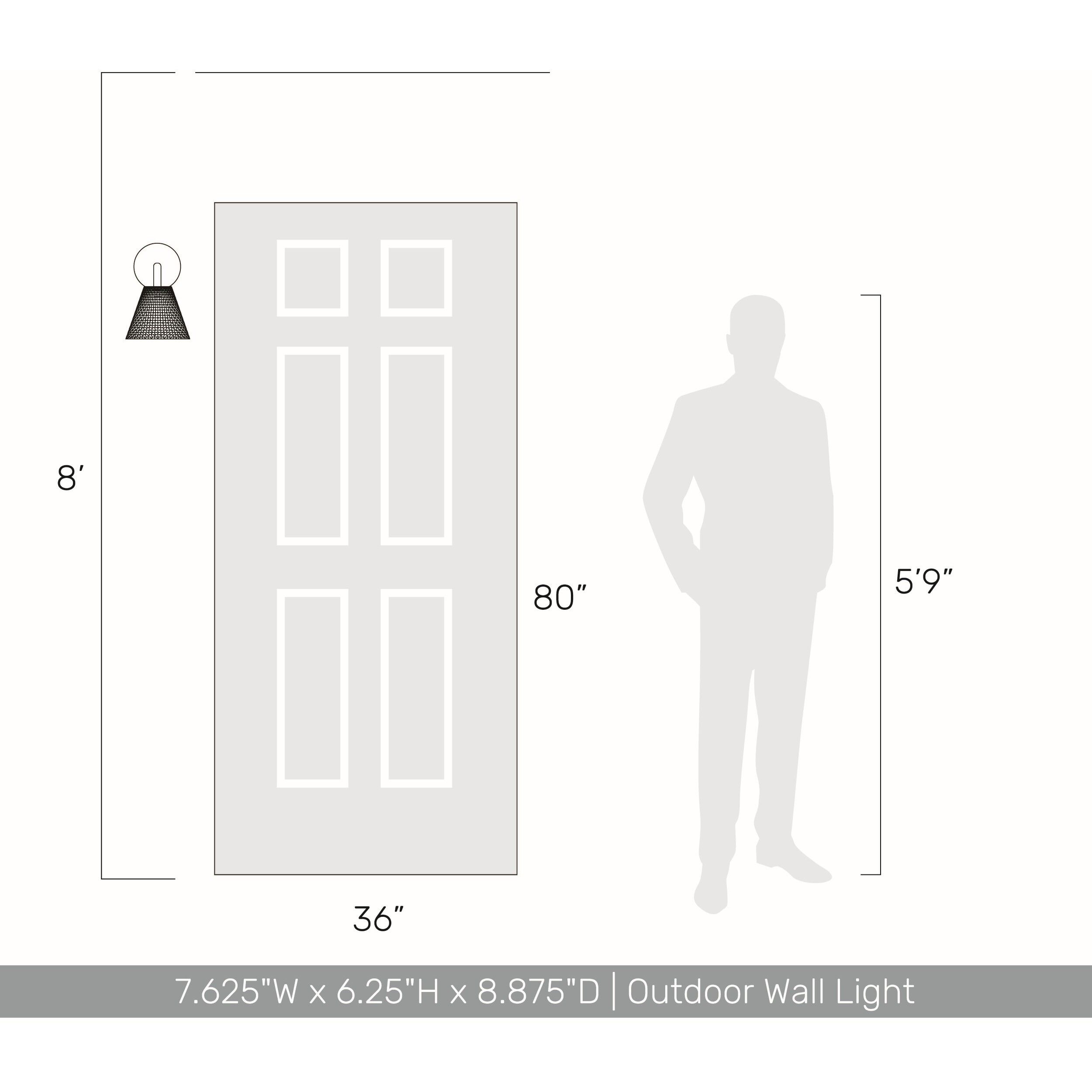 Clarus LED 8.88 inch Grey Cement Outdoor Wall