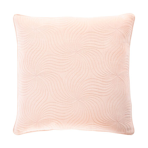 Quilted Cotton Velvet 20 X 20 inch Peach Pillow Kit, Square