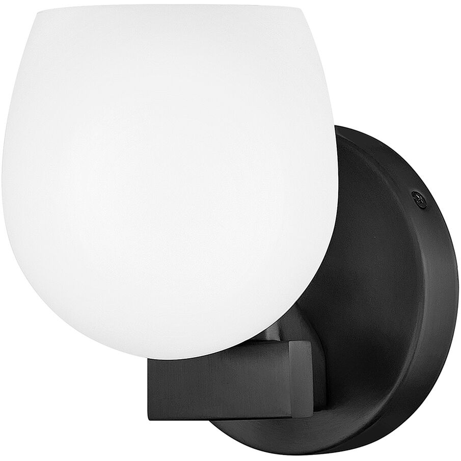 Mae 1 Light 6.5 inch Black Bath Light Wall Light