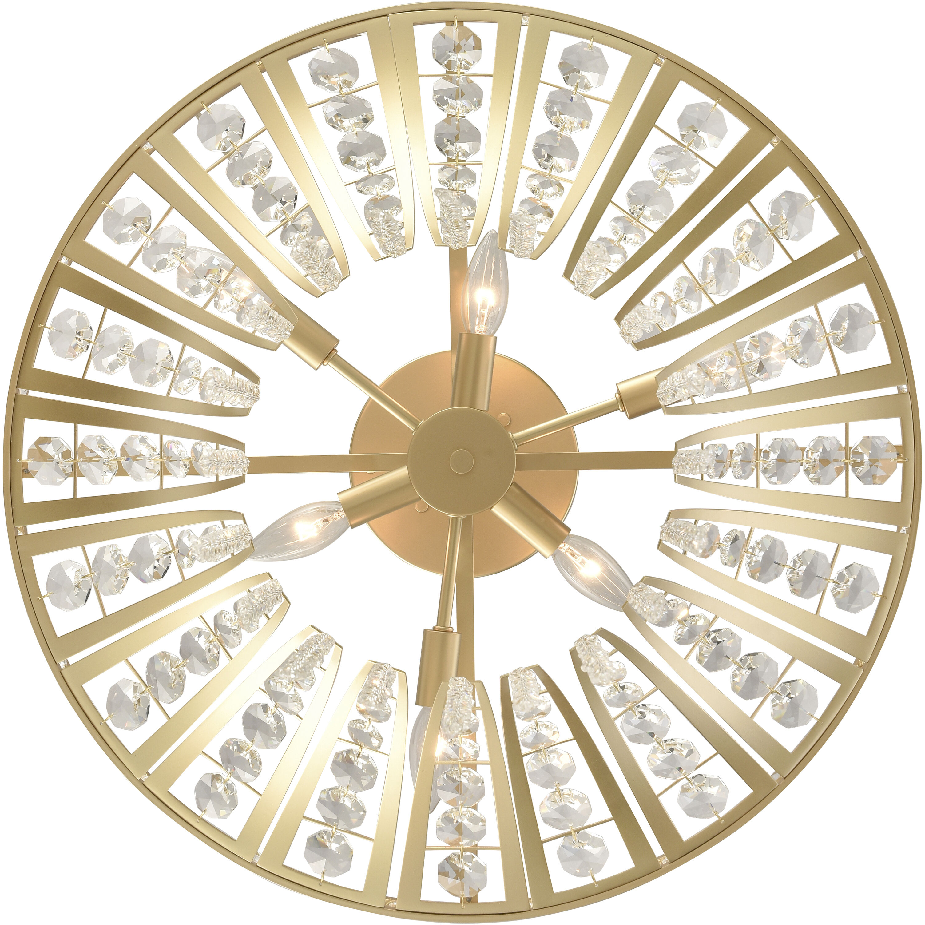 Fantania 6 Light 24 inch Champagne Gold Chandelier Ceiling Light