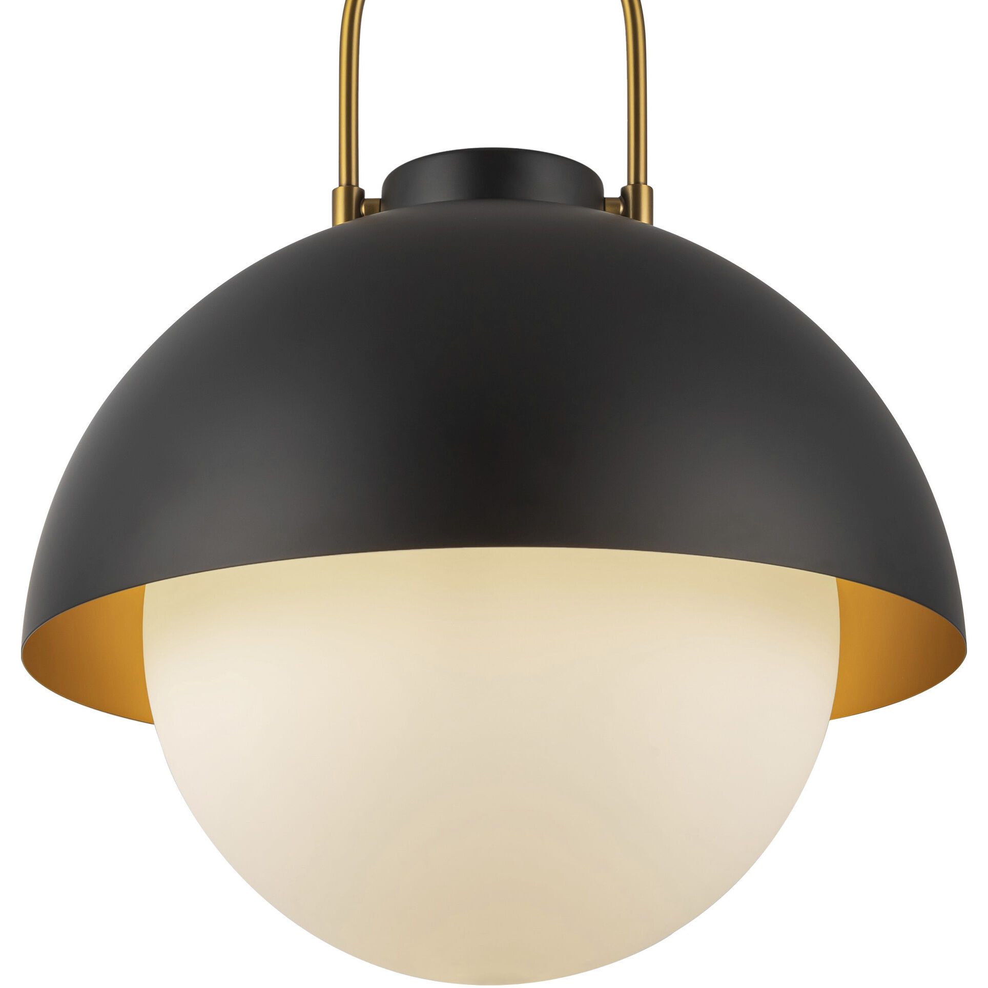 Alora Mood Harper 1 Light 15.75 inch Matte Black/Opal Matte Glass Pendant Ceiling Light