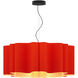 Paulina 31.5 inch Red Pendant Ceiling Light in Red/Ash, 32 in, WEP Collection