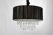 Vineland Ave. 6 Light 19 inch Black Silk String Hanging Chandelier Ceiling Light in Black Lined Silk String