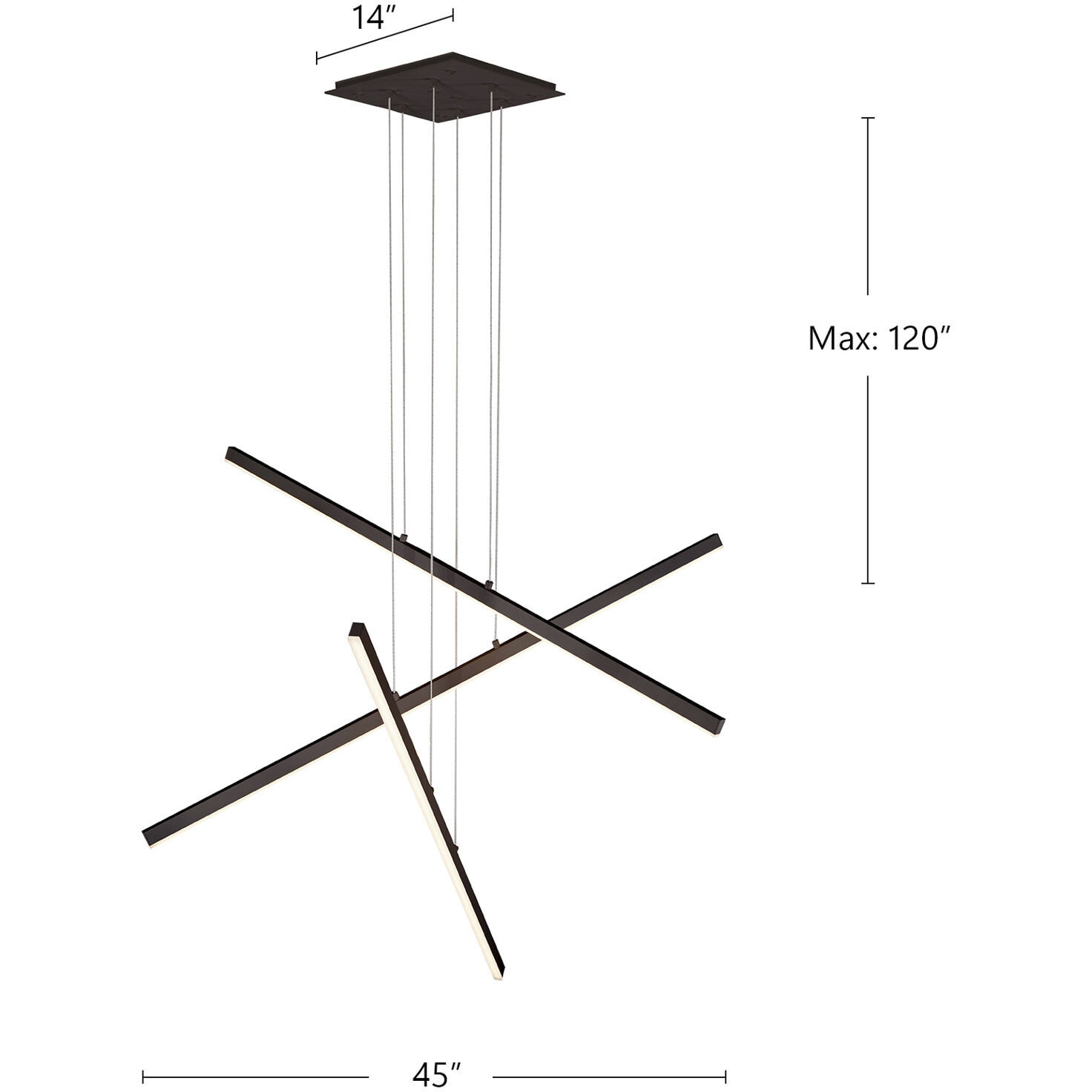 Vega Multi Pendant Ceiling Light in Brushed Gold