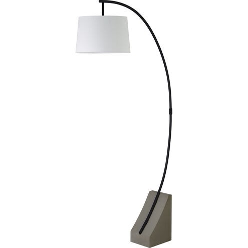 Weymouth 75.5 inch 100 watt Matte Black and Grey Floor Lamp Portable Light