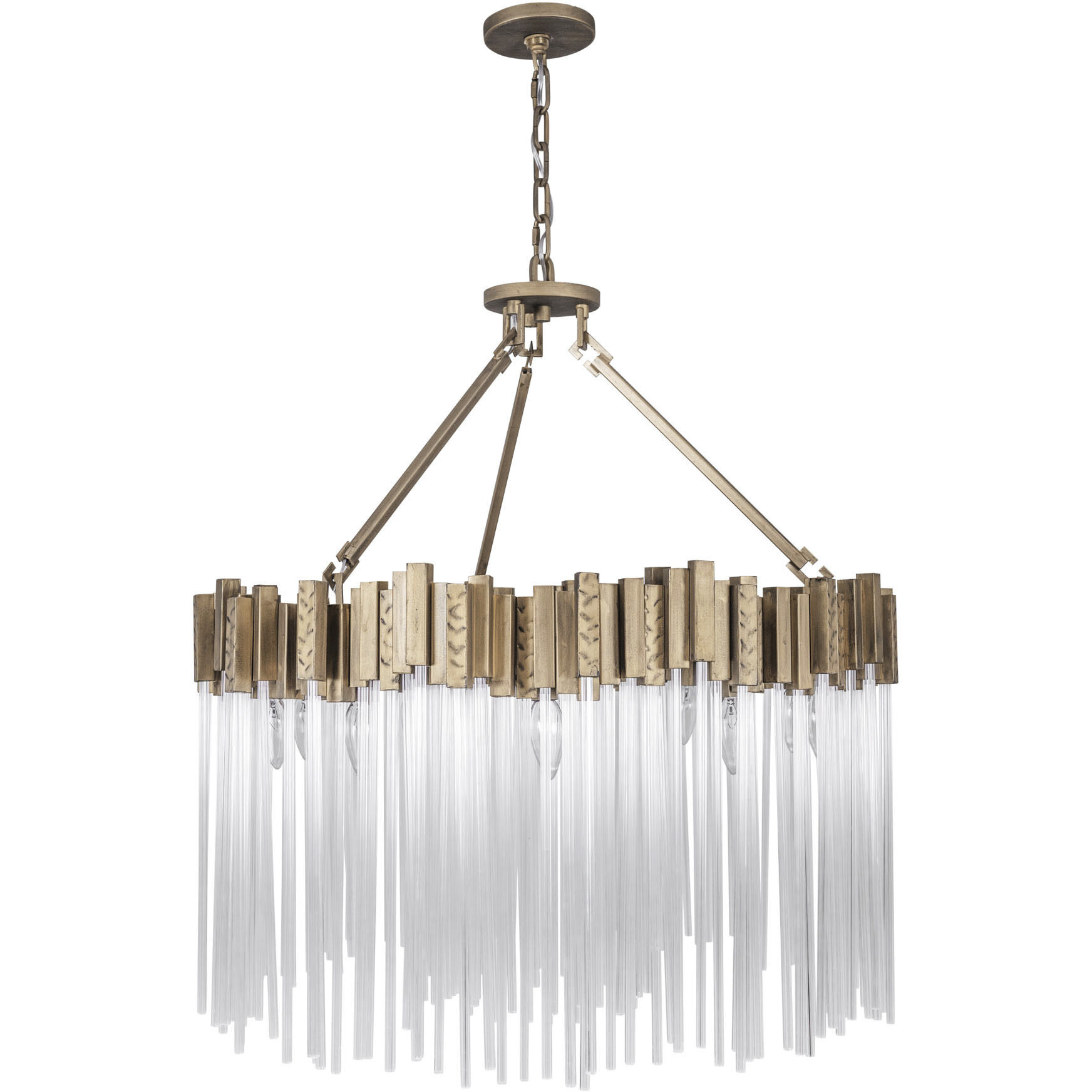 Matrix 10 Light 30 inch Havana Gold Chandelier Ceiling Light
