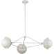 Alora Mood Perth 3 Light 39.88 inch White/Opal Glass Chandelier Ceiling Light