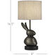 Folkestone 16.5 inch 60.00 watt Black Nickel and Black Table Lamp Portable Light