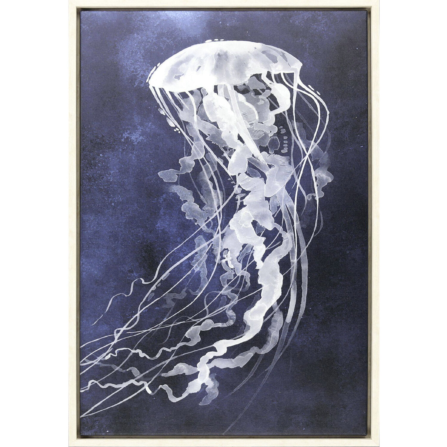 Under Sway Blue and White Canvas