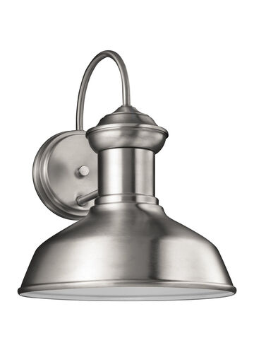 Fredricksburg 1 Light 11.94 inch Satin Aluminum Outdoor Wall Lantern, Small