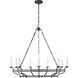 C&M by Chapman & Myers Brighton 9 Light 42 inch Italian Rust Chandelier Ceiling Light in Standard