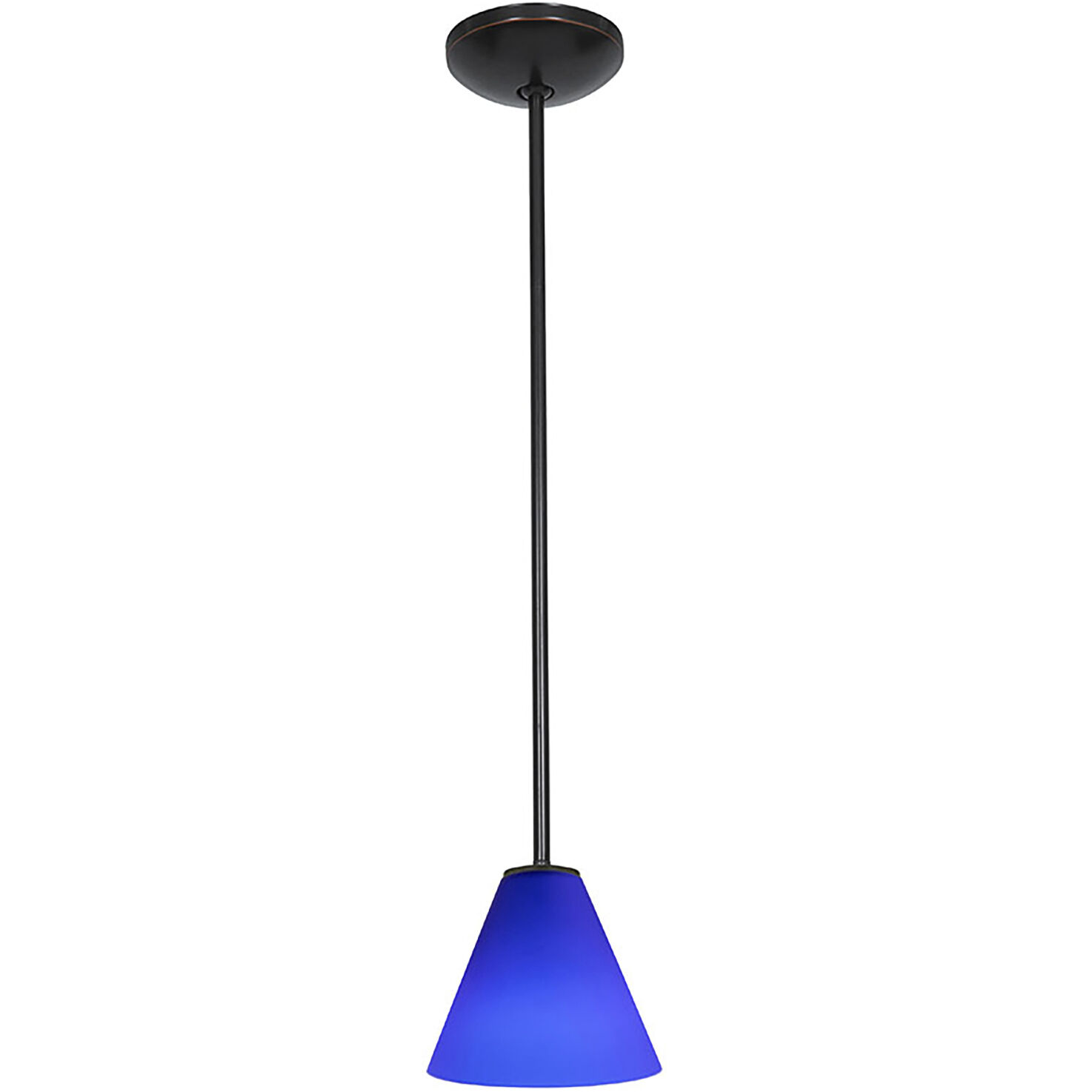 Martini LED 7 inch Oil Rubbed Bronze Pendant Ceiling Light in Cobalt