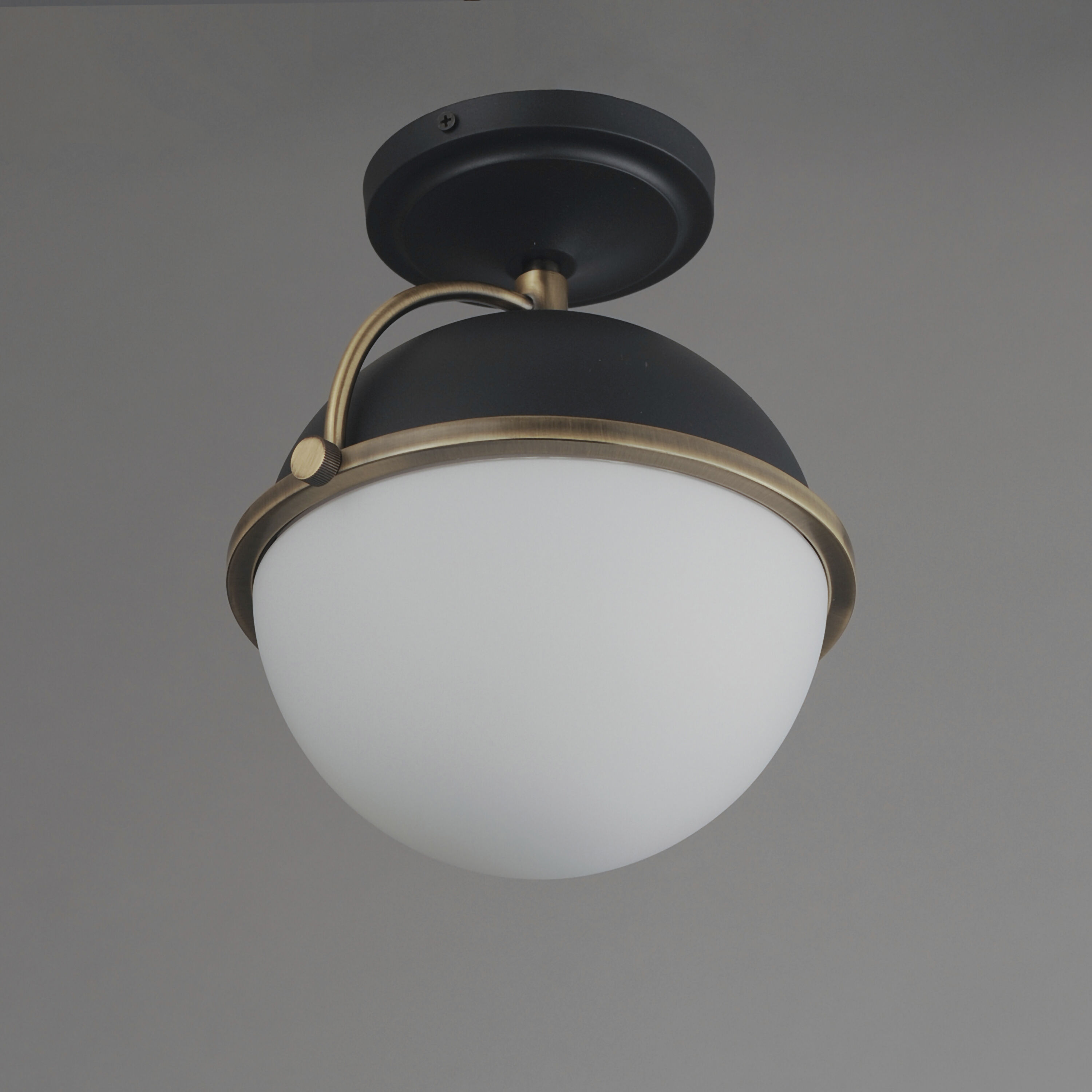 Maxim Lighting 12410SWBKWBR Duke 1 Light 9.5 inch Black and