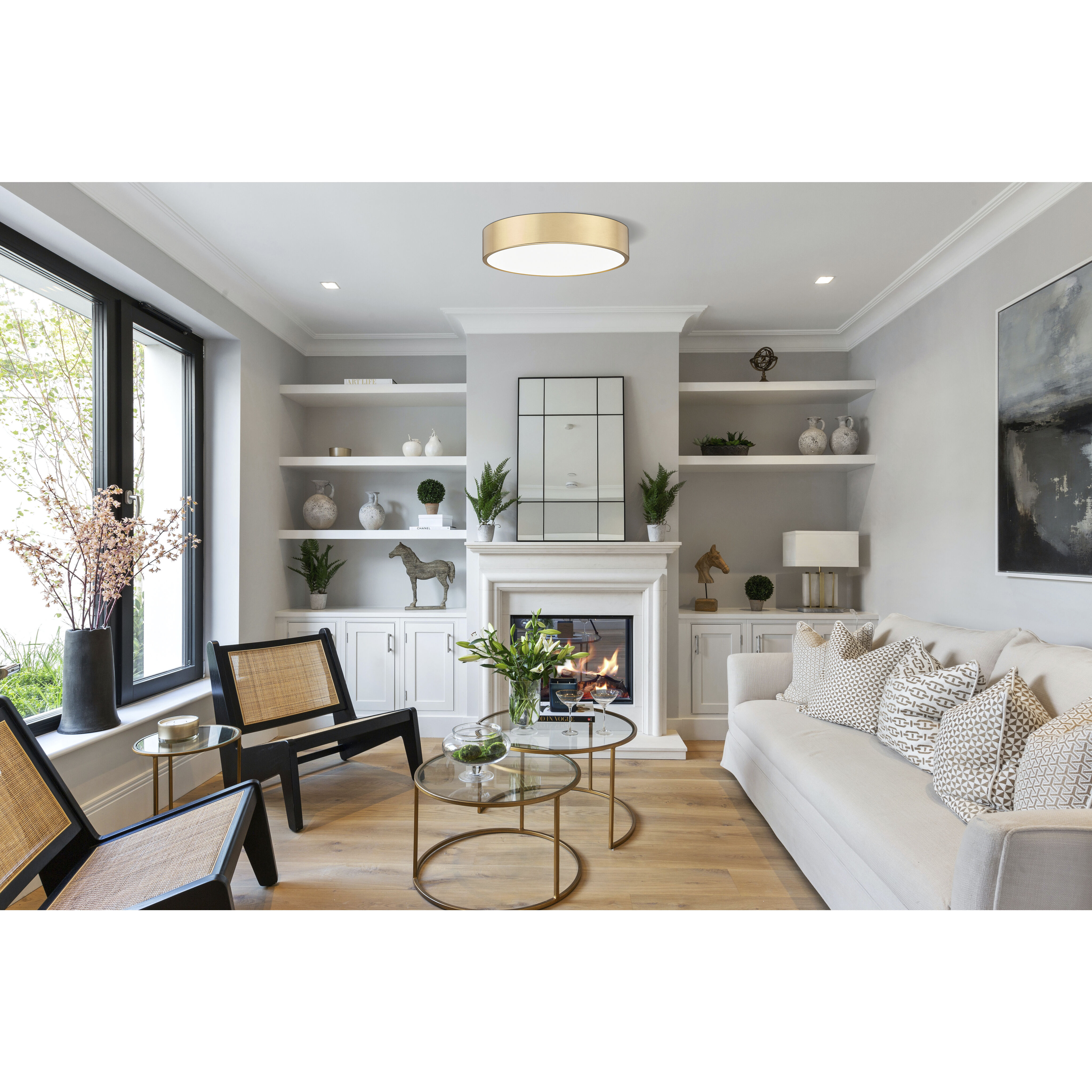 Coronado LED 16 inch Modern Gold Flush Mount Ceiling Light