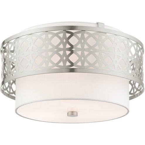 Calinda 3 Light 16 inch Brushed Nickel Semi Flush Ceiling Light