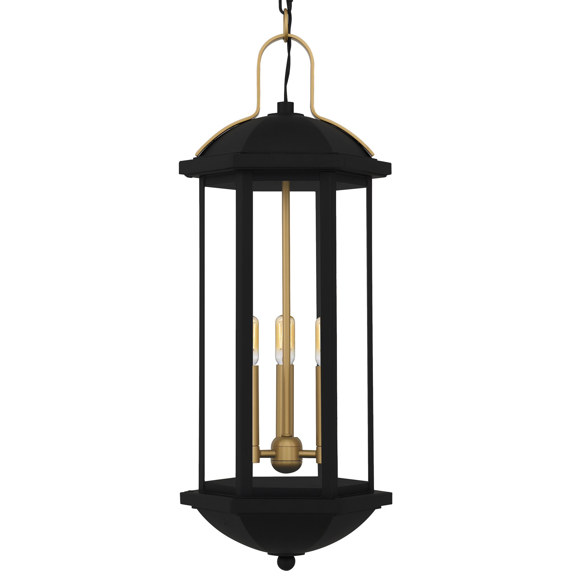 Crestfield 3 Light 10 inch Matte Black Mini Pendant Ceiling Light, Small