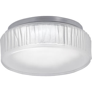 Bark LED 7 inch Polished Nickel with Frosted White Flush Mount Ceiling Light