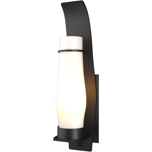 Sea Coast 1 Light 24.2 inch Coastal Black Outdoor Sconce in Opal, Large